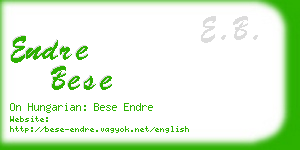 endre bese business card